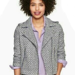 Gap moto jacket in tweed